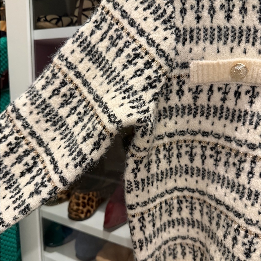 Primark Chic Black and Cream Knit Cozy Cardigan - Picture 5 of 6